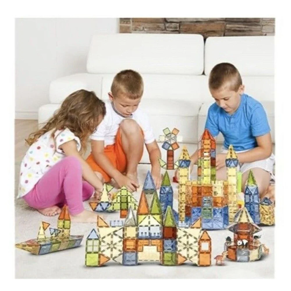 STEAM Magnetic Tiles - 100Pcs Building Blocks for Kids - NIB